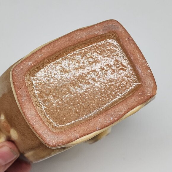 Ceramic Frankoma Wheelbarrow Themed Creamer Pitcher Light Brown Tan 4" - Picture 4 of 9